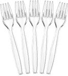 Plasticpro Clear Plastic Forks Disposable Cutlery Utensils 300 Count