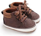 CENCIRILY Baby Boys Girls High Top Sneakers Soft Soles Anti Skid Infant Ankle Shoes Toddler Prewalker First Walking Crib Shoes