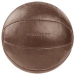 Retrospec Core Weighted Medicine Ball 16 lbs, 100% Leather with Sturdy Grip for Strength Training, Recovery, Balance Exercises and Other Full-Body Workouts