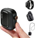 Eekontz Wearable Bluetooth Speaker, IP69K Waterproof Mini Portable Speaker, Wireless Clip On Speaker with Wrist Band, Lanyard and Clip, 20H Playtime, Built-in Mic, for Bike, Shower, Outdoor, Black
