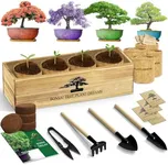 LUOJIBIE Bonsai Tree Kit, Complete Bonzai Tree Starter Kits with Tools, Unique DIY Gardening Gifts for Mom Women Men, Crafts Hobby Kits, Grow Bonsai Tree Live Indoor
