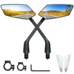 2PC Bike Mirror, 360°Adjustable HD Safety Bicycle Mirrors, 21-32mm Handlebar, Bike Accessories for Mountain Road Bike Scooter Motocycle