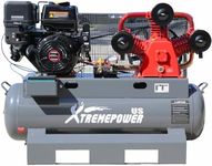 XtremepowerUS 13.0HP Horizontal Air Compressor Tank 30 Gallon Horizontal Tank Gas-Powered 3-Cylinder Service Truck Mount