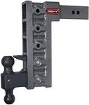 GEN-Y GH-625 MEGA-Duty Adjustable 12" Drop Hitch with GH-061 Dual-Ball, GH-062 Pintle Lock for 2.5" Receiver - 21,000 LB Towing Capacity - 3,000 LB Tongue Weight