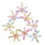 VOSAREA 40pcs Colorful Dragonfly Resin Mini Dragonfly Scrapbooking Charm Flat Back Buttons Dragonfly Craft Lifelike Dragonfly Handmade Supplies Dragonfly Adornments for DIY Gradient Tool