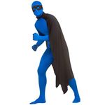 Wicked Cosutmes Adult Black Superhero Cape Fancy Dress Costume - One Size (120cm)