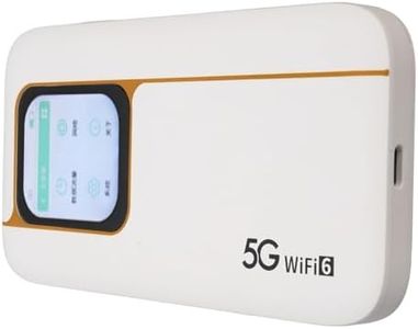 Hotspot Mobile 5G, Routeur Portable WiFi 6 2,4 GHz 5,8 GHz avec Fente de Carte SIM, 16 Appareils Connectés, IP67, 7100mAh, écran Tactile, Hotspot de Poche pour Le Voyage