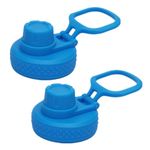 Aurorasports Spout Lid for Hydro Flask Wide Mouth 12, 18, 32, 40, 64 OZ Water Bottles Flip Lid for Hydro flask Wide Mouth (Light Blue, 2Pcs)