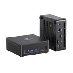 MINISFORUM UM760 Slim Mini PC, AMD Ryzen 5 7640HS Processor Mini Computer(6C/12T, Up to 5.0GHz), 16GB DDR5 RAM & 1TB PCIe 4.0 SSD, Support 8K@60Hz HDMI 2.1/USB4 Output, WIFI6E/BT5.3/Auto Power On