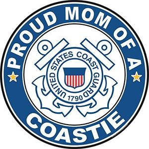 Proud Mom of a Coastie U.S. Coast Guard Round Decal