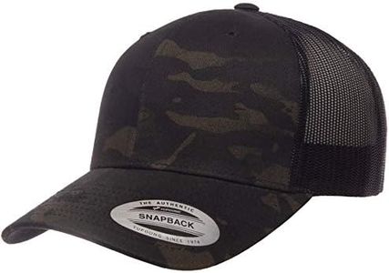 Yupoong Yp Classics Multicam Retro Trucker Cap, Multicam Black, One Size