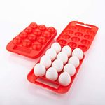 Ebbstone Portable Plastic Egg Holder Carrier Storage Box for 12 Eggs , Multicolour