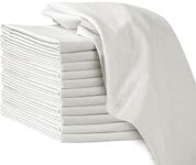 Royale Linens Flour Sack Dish Towels - 28" X 28" Kitchen Towel - Super Absorbent White Flour Sack -100% Ring Spun Cotton -Tea Towels - Ideal For Embroidery, Cloth Diapers, Cheese Strainers - (12 Pack)