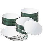 Suwimut 30 Pieces Round Mirror Tiles, 6 Inches(15cm) Round Mirrors Trays Glass Mirror Circles for Wedding Table Centerpieces, DIY Crafts, Framing, Mosaic and Home Decorations