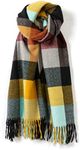 Villand Women's Wool Scarf - Winter Warm Checked Pashmina Scarves for Women, Large Soft Thick Shawls and Wraps with Gift Box (Autumn Check)