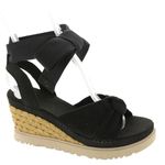 UGG Men's Ileana Wrap Espadrille Wedge Sandal, Black, 9.5