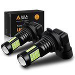 Alla Lighting 2000 Lumens HB4 9006 LED 8000K Ice Blue Fog Lights Bulbs, High Power 3030 36-SMD Extremely Super Bright 8K Replacement Upgrade 55W Halogen Lamps