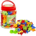 Coogam Magnetic Letters Numbers Alphabet Fridge Magnets Colorful Plastic ABC 123 Educational Toy Set Preschool Learning Spelling Counting Uppercase Lowercase Math for 3 4 5 Years Kid(78 Pcs)