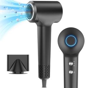 Seche Cheveux, Sèche Cheveux à 200 Millions d'ions Négatifs, 1500W Seche Cheveux Professionnel, Moteur sans Balais de 110 000 tr/min pour un Séchage Rapide, 57 dB à Faible Bruit pour Famille Voyage