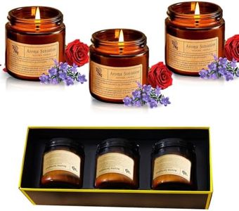 Aromatherapy Candles for Home Scented, Candle Gift Set for Stress Relief | Meditation | Yoga | SPA | Relaxing, Amber Jar Candles for Women, Birthday, Valentine, Anniversary, 7.1 oz - Pack of 3