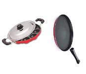 SEREE Combo 2Pcs Set of Crispy Dosa Tawa and Appam pan, Ponganal Maker,paniyaram Pan, Cookware Set Cookware Set