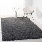 Carpet Elite Super Soft Microfiber Primium Quality Shagg Rectangular Carpet Collection with 2 Inch Pile Height for Dinning Room & Bed Room Size 2X4 Feet Colour Dark Grey