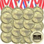 36 Pcs Award Medals Bulk with Neck Ribbons Gold Sports Awards Football Volleyball Archery Basketball Dink Ball Cheer Track Bowling Medals for Sports Participation Winner Gift(Basketball)