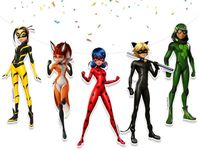 Miraculous Ladybug Banner for Birthday Decorations. Cartoon Miraculous Ladybug Friends Wall Decor for Theme Party.