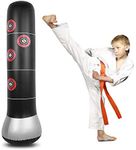 Cocoarm Self-supporting Inflatable Punching Bag Inflatable Foot Pump Training Punching Bag for Training and Stress Relief, for Adults and Teenagers