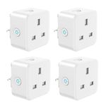 EIGHTREE Smart Plug, 13A WiFi Smart Plug with Energy Monitoring, Smart Home Socket Works with Alexa & Google Assistant, Wireless Remote Control Timer Plug, 2.4 GHz Wi-Fi Only