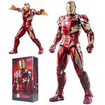 LonullyMege Ironman MK46 Action Figures-7 inch All Joints Movable Collectable Toys-Full Metal Painting with Lots of Accessories Stark Model(1/10 Scale), MARK46