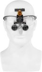 Global-Dental Magnification Binocular Loupes Magnifier Cordless 3W Headlamp with Filter Black (3.5X)