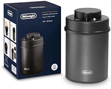 De'Longhi Vacuum Coffee Canister DLSC071, Manual Sealing, Capacity 1.5 L, Black Painted Stainless Steel Body