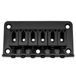 Musiclily Guitar Fixed Hardtail Bridge Top Load Bridge for 6 String Fender Strat Tele Electric Guitar,Black