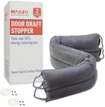 MAGZO Door Draft Stopper, 36 Inch x 2pcs Under Door Draft Blocker Noise Stopper, Weighted Wind Blocker Draft Guard for Bottom of Door, Gray