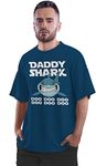 Heybroh Oversized T-Shirt Daddy Shark Doo Doo Doo Men's Women's Unisex 100% Cotton (Navy Blue; Small)