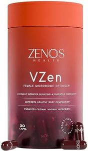 Zenos Health VZen Vaginal Probiotics for Women – Probiotics and Prebiotics for Digestive Health & Bloating Relief for Women – Improve Gut Health, Urinary Tract & Daily Wellness - Made in USA, 30 Caps
