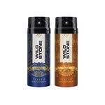 Wild Stone Classic Cologne and Musk Deodorants for Men, Logng Lasting Deo Body Spray, Pack of 2 (225ml each)