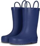 Lone Cone Premium Natural Rubber Rain Boots for Toddlers and Kids with Solid Design