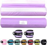 Bear Grips Barbell Pad for Hip Thrusts, Squat Pad Barbell Cushion, Gym Bar Pad, Barbell Pad Set, Workout Pad, Neck Pad for Squat Bar, Weightlifting, Heavy Duty Nylon Cover Full Closure Purple Set