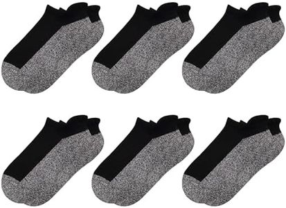 Sunew Toddler Socks Girls, 6 Pairs Boys Ankle Athletic Socks for Big Little Kids Half Cushioned Daily Low Cut Socks,6-Pair Black 8-11 Years