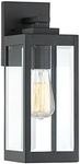 Quoizel Westover 14" Outdoor Wall Sconce, 1-Light Earth Black with Clear Beveled Glass, E26 Base, Wet Rated