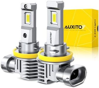 AUXITO H11 LED Bulb H8 Bulbs, 900% Brighter H8 H9 Light Bulbs, Plug N Play, Long Lifespan, No Flicker, 99% Compatibility, 2PCS