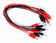 Lab Instruments 4mm Banana Plug to 4mm Banana Plug Red & Black 5 Pair 0.5 Meter Wire Length.