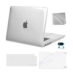 MOSISO Compatible with MacBook Pro 16 inch Case 2023 2022 2021 Release M2 A2780 A2485 M1 Chip with Touch ID, Plastic Hard Shell&Keyboard Cover&Screen Protector&Wipe Cloth&Webcam Cover, Crystal Clear