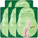 SULADEC Moisturizing Hand Mask with Shea Butter and Goat Milk, Hydrating Hand Masks for Dry Cracked Hands, Dry Skin Moisturizer for Soft and Smooth Touch Hands - Men Women - 5 Pairs