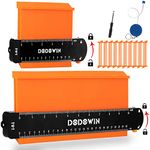 DODOWIN Contour Gauge Duplicator 2pcs, Laminate Flooring Marking Profile Shape Tools, Woodworking Carpenter Gadgets, Mens Gifts for Him Husband, Dad Grandad Presents for Father's Day from Daughter Son