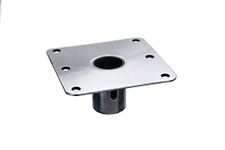 Swivl-Eze 69773 Swivl-Eze 1.77 Series Stainless Steel Snap-Lock Seat Base Plate, 7-Inch x 7-Inch, Square