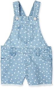 The Children's Place Baby-Girls and Toddler Girls Denim Shortalls, Simply White