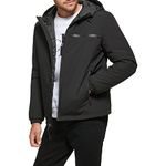 Calvin Klein Men's Classic Hooded Stretch Jacket, Classic Hooded Black, Large